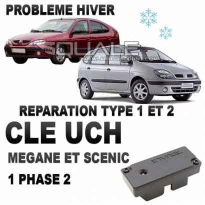 Clé UCH d'anti démarrage pour Renault Megane / Scenic phase 2 de 1999 à 2003
